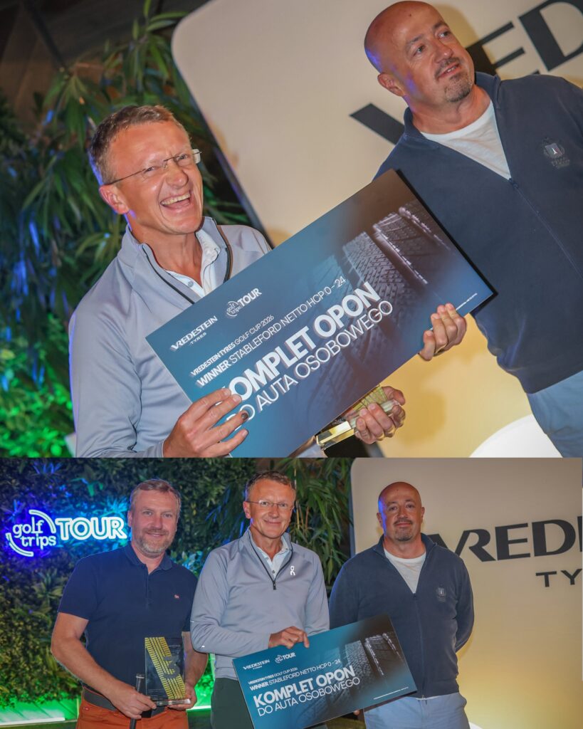 Vredestein Tyres Golf Cup 2026 winners! - Golf Trips Tour – Cykl Turniejów Golfowych w Polsce nagrody 1 - Golf Trips Tour – Cykl Turniejów Golfowych w Polsce